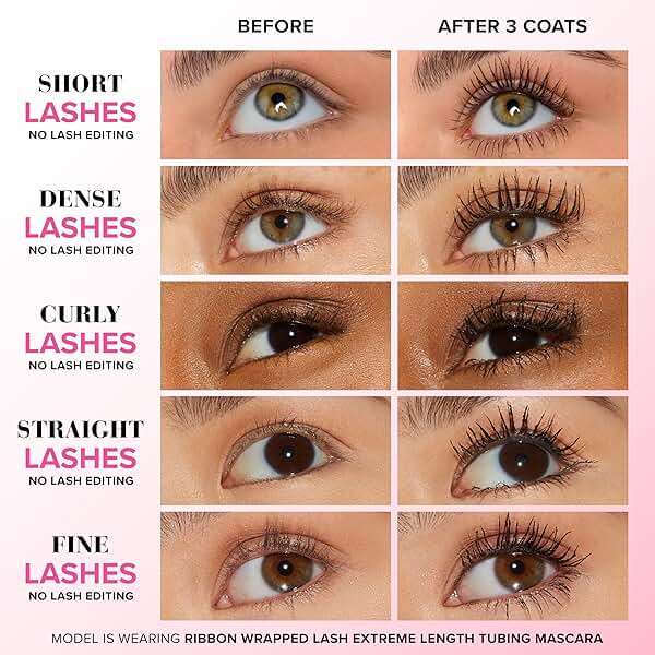 Too Faced Ribbon Wrapped Lash Mascara | Extreme Length Tubing Mascara with no Smudging, Flaking or Clumping - Image 4