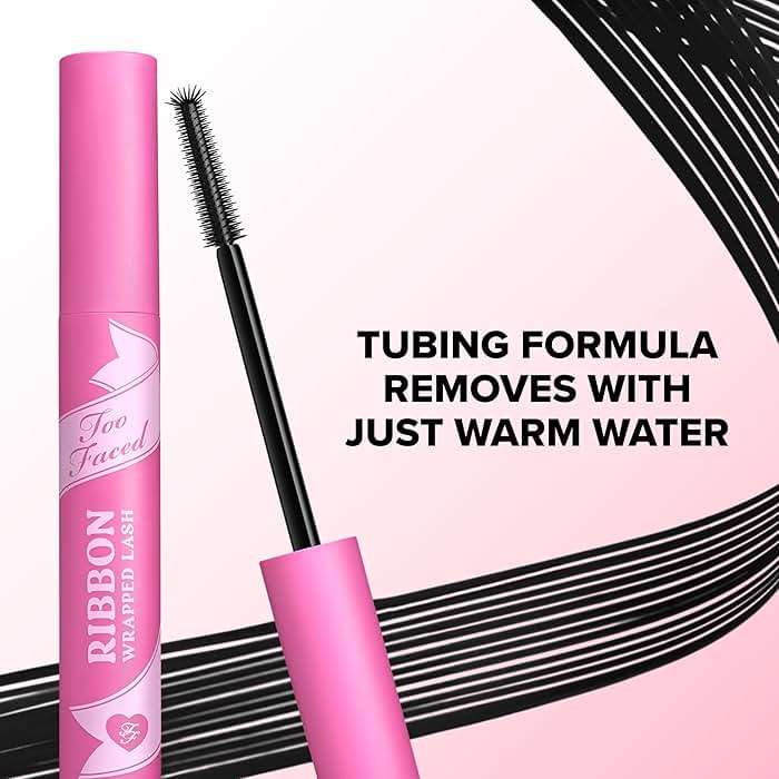 Too Faced Ribbon Wrapped Lash Mascara | Extreme Length Tubing Mascara with no Smudging, Flaking or Clumping - Image 6