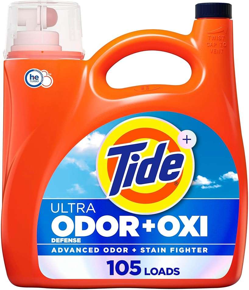 Tide Ultra Odor Defense Plus Oxi Liquid Laundry Detergent, 148 fl oz, 105 Loads, Advanced Odor and Stain Fighting Laundry Detergent Liquid - Image 1