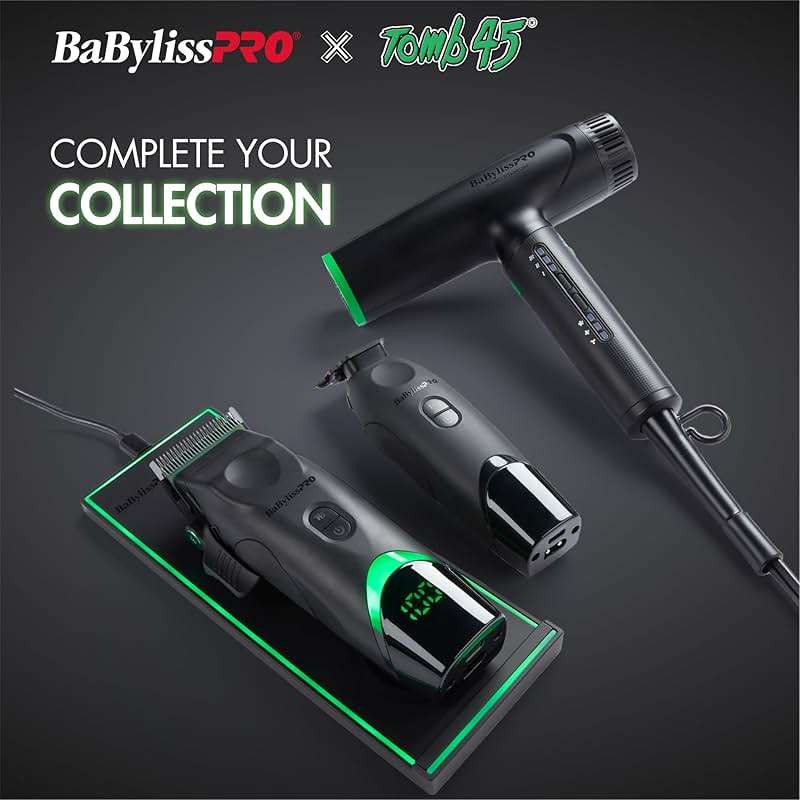 BaBylissPRO Nano Titanium Limited Edition Professional Nano Light Ionic Hair Dryer (Tomb45 Collection) - Image 3