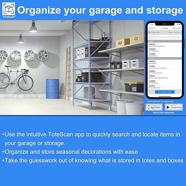 ToteScan Intelligent QR Labels for Organization/Moving/Storage (45 Unique Labels, 2.5"x3") Multi-Color (red/Green/Blue/Yellow/Purple) (Multi-Color) - Image 5