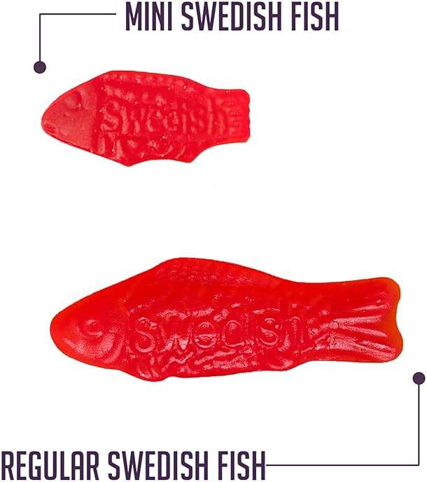 SWEDISH FISH Mini Soft & Chewy Gummy Candy, Bulk Candy, 140 Snack Packs - Image 10