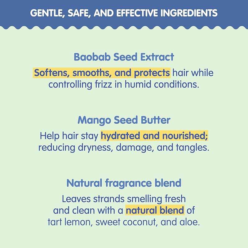 TUBBY TODD Hair Detangler Spray for Kids - Hair Detangling Spray with Baobab & Coconut Oil - Gentle & Moisturizing Kids Hair Detangler Spray - 8.5oz, 2 Pack - Lemon Crème - Image 3