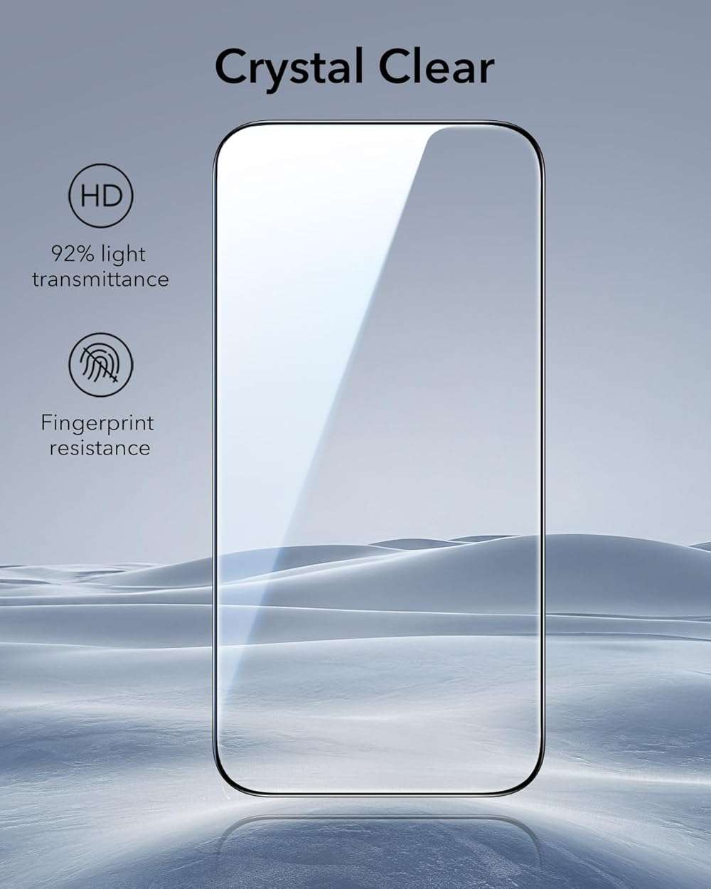 ESR 3 Pack for iPhone 17/iPhone 16 Pro Screen Protector, Military-Grade Shatterproof, 9H Hardness, Full Coverage Tempered Glass with Ultra Fit Tray - Image 7