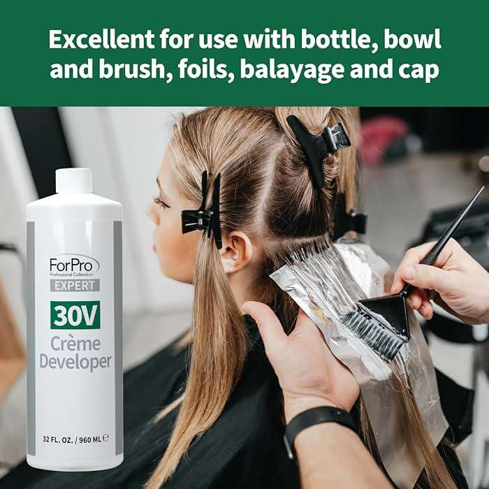 ForPro Expert 30 Volume Crème Developer, 32 Fl Oz – for Hair Lightening, Gray Coverage & Color Deposit with Extra Lift - Image 5
