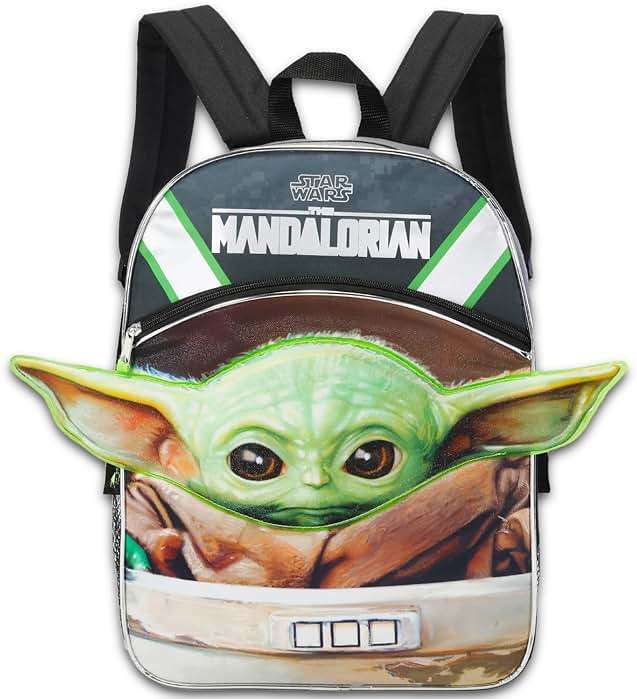 STAR WARS Mandalorian School Supplies Set Baby Yoda School Bundle - Large 16" Baby Yoda Shaped Ears Backpack with Stickers and More - Image 3