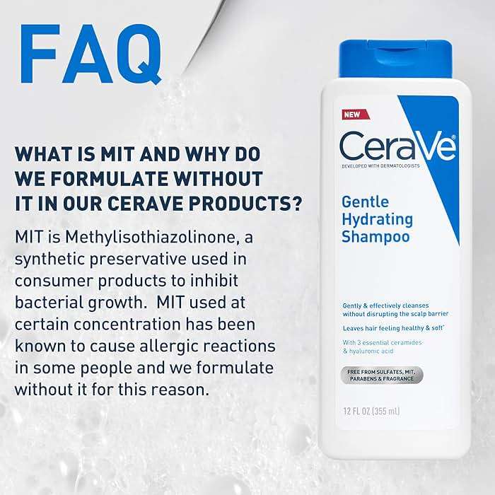 CeraVe Gentle Hydrating Shampoo, With Ceramides, Niacinamide & Hyaluronic Acid For Soft, Healthy Looking Hair & Scalp, Sulfate Free & Color Safe Shampoo, For All Hair Types, 12 Oz - Image 8