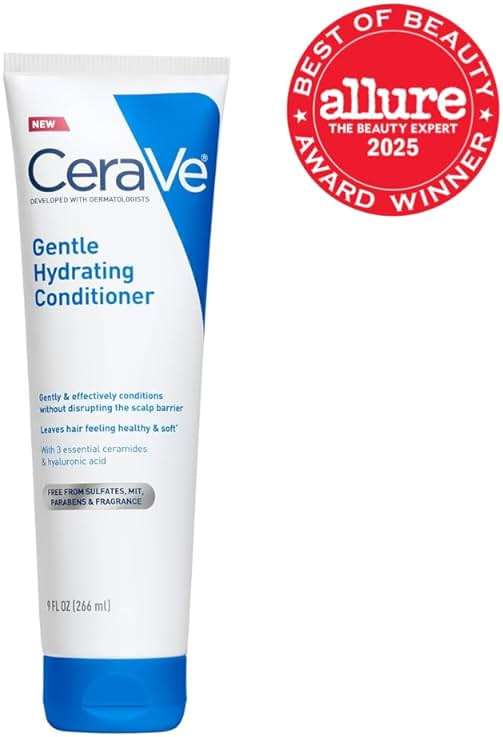 CeraVe Gentle Hydrating Conditioner, Hair Conditioner With Ceramides, Niacinamide & Hyaluronic Acid, Sulfate Free & Color Safe, Moisturizing Conditioner For All Hair & Scalp Types - Image 2