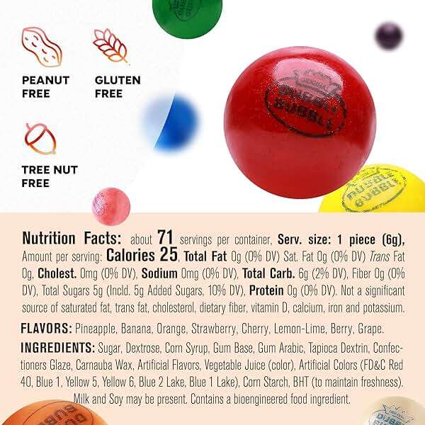 Gumballs for Gumball Machine – Mixed Fruit Flavored Chewing Gum 15 OZ, 0.86” Gumballs – Nostalgic Bubble Gum for Party Favors, Easter Baskets, Candy Bar & Sweet Treats - Image 2