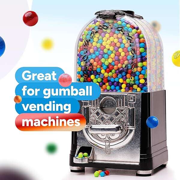 Gumballs for Gumball Machine – Mixed Fruit Flavored Chewing Gum 15 OZ, 0.86” Gumballs – Nostalgic Bubble Gum for Party Favors, Easter Baskets, Candy Bar & Sweet Treats - Image 8