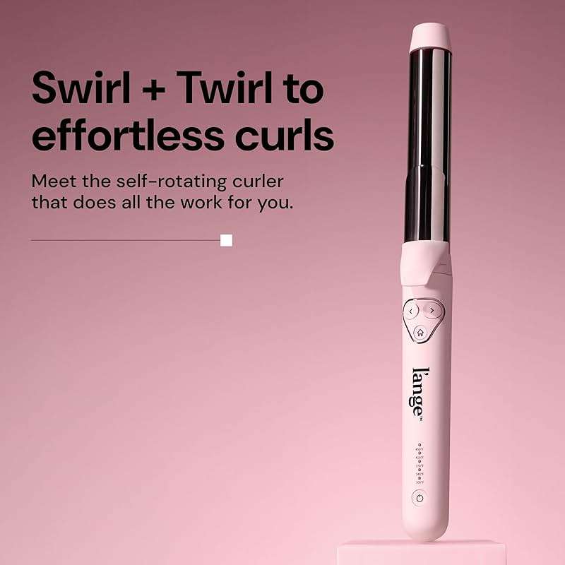L'ANGE HAIR Le Pirouette 32MM Titanium Rotating Curling Iron Self-Rotating Curler | Curls and Waves for Beginners and Pros | Premium Titanium 1.25 Inch Barrel | Blush - Image 2