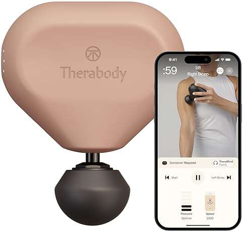 TheraGun Mini (3rd Generation) by Therabody – Ultra-Portable Massage Gun and Travel Essential for Fast, Effective Pain and Tension Relief Anywhere (Desert Rose) - Image 1