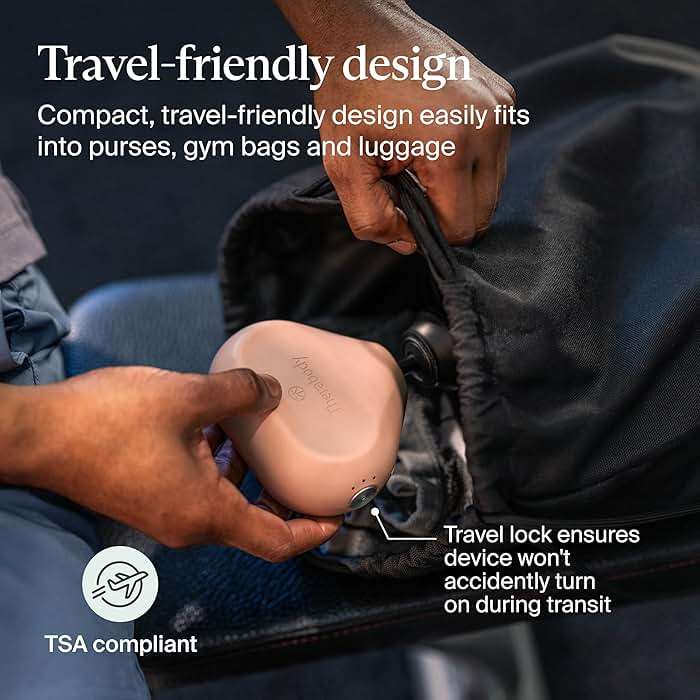 TheraGun Mini (3rd Generation) by Therabody – Ultra-Portable Massage Gun and Travel Essential for Fast, Effective Pain and Tension Relief Anywhere (Desert Rose) - Image 4