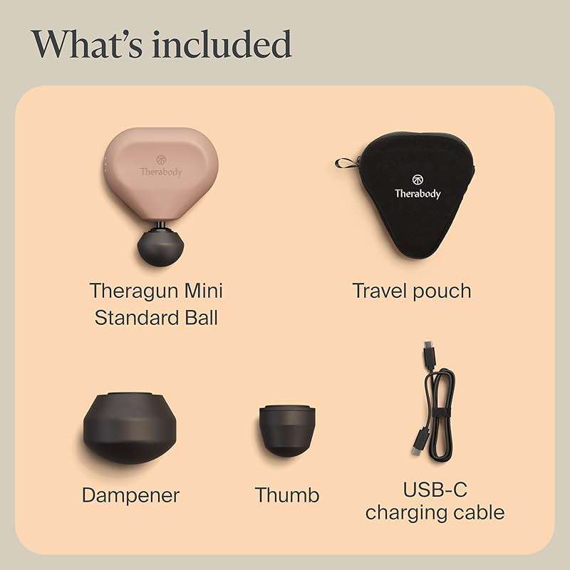 TheraGun Mini (3rd Generation) by Therabody – Ultra-Portable Massage Gun and Travel Essential for Fast, Effective Pain and Tension Relief Anywhere (Desert Rose) - Image 9