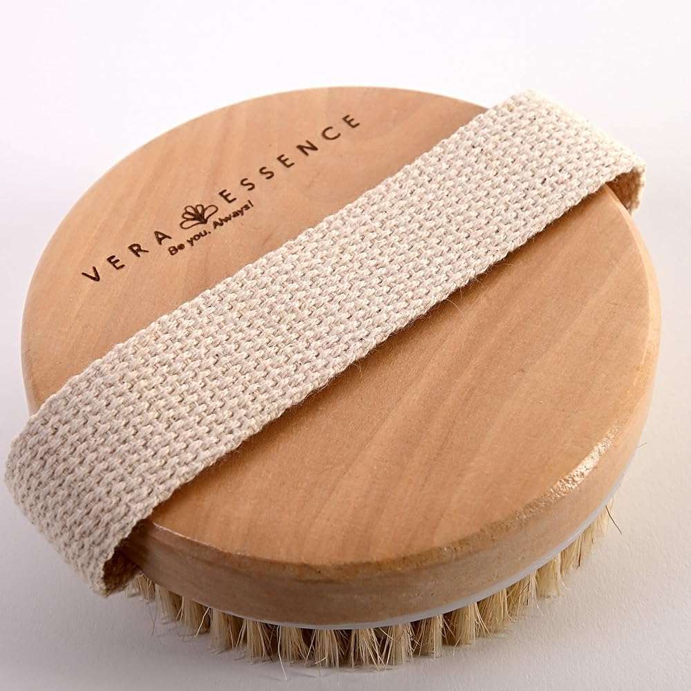 Large Dry Brushing Body Brush - Natural Boar Bristle Brush for Lymphatic Drainage, Cellulite, Blood Circulation - Skin Massage Nodes for Detox, Flawless Skin, Exfoliating Body Scrubber - Image 9