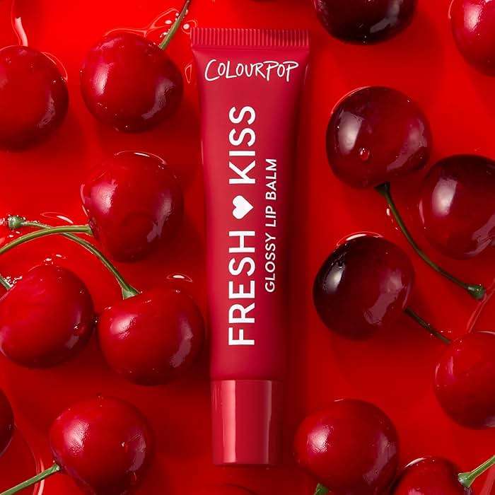 ColourPop Fresh Kiss Glossy Lip Balm - Hydrating Lip Care Enriched with Peptides, Hyaluronic Acid, Shea Butter & Vitamin E for an Ultra-Cushiony Formula - Cherry Glaze (0.49 oz) - Image 8