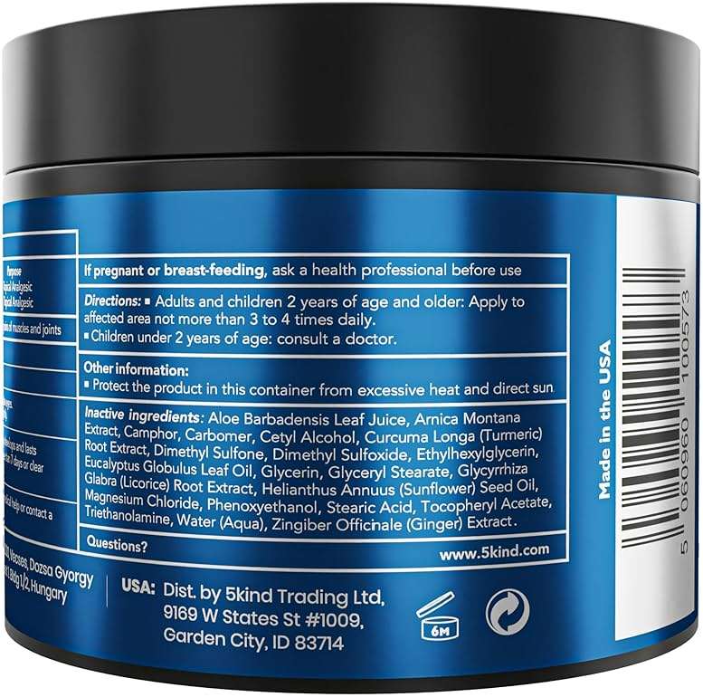 5Kind DMSO Cream for Pain Relief 4 fl oz - 99.9% Pure DMSO Pharmaceutical Grade Cream - Aloe Vera, Magnesium, Arnica & Menthol - Topical Muscle and Joint Pain Relief - Registered NDC - Made in USA - Image 14