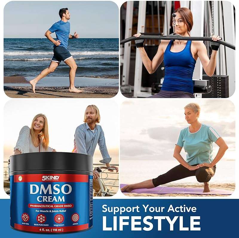 5Kind DMSO Cream for Pain Relief 4 fl oz - 99.9% Pure DMSO Pharmaceutical Grade Cream - Aloe Vera, Magnesium, Arnica & Menthol - Topical Muscle and Joint Pain Relief - Registered NDC - Made in USA - Image 4