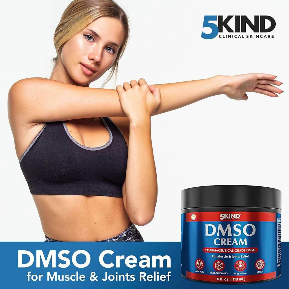 5Kind DMSO Cream for Pain Relief 4 fl oz - 99.9% Pure DMSO Pharmaceutical Grade Cream - Aloe Vera, Magnesium, Arnica & Menthol - Topical Muscle and Joint Pain Relief - Registered NDC - Made in USA - Image 9