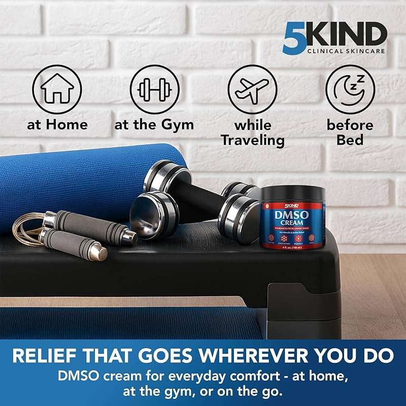 5Kind DMSO Cream for Pain Relief 4 fl oz - 99.9% Pure DMSO Pharmaceutical Grade Cream - Aloe Vera, Magnesium, Arnica & Menthol - Topical Muscle and Joint Pain Relief - Registered NDC - Made in USA - Image 10