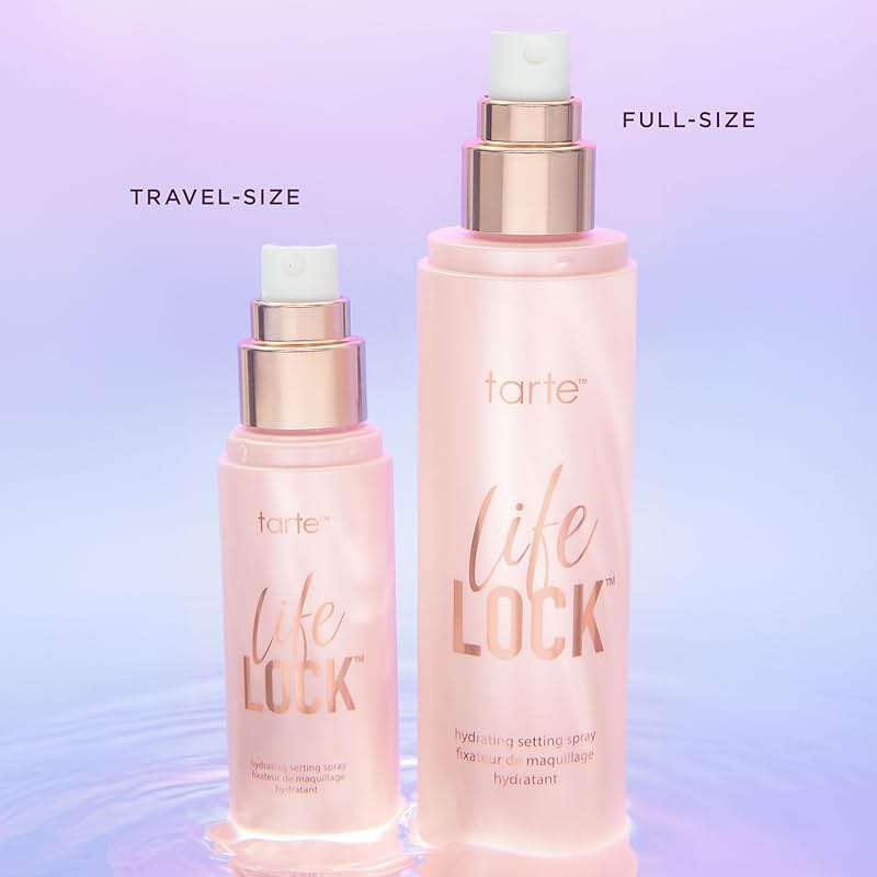 tarte Life Lock Hydrating Setting Spray – 10-in-1 Weightless Mist with Hyaluronic Acid to Hydrate & Lock Long-Lasting Makeup, Waterproof, Sweatproof & Transfer-Resistant, Vegan & Cruelty Free - Image 8