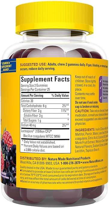 Nature Made Probiotic + Prebiotic Fiber Gummies for Daily Gut Health, Fiber Supplement, 50 Gummies - Image 9