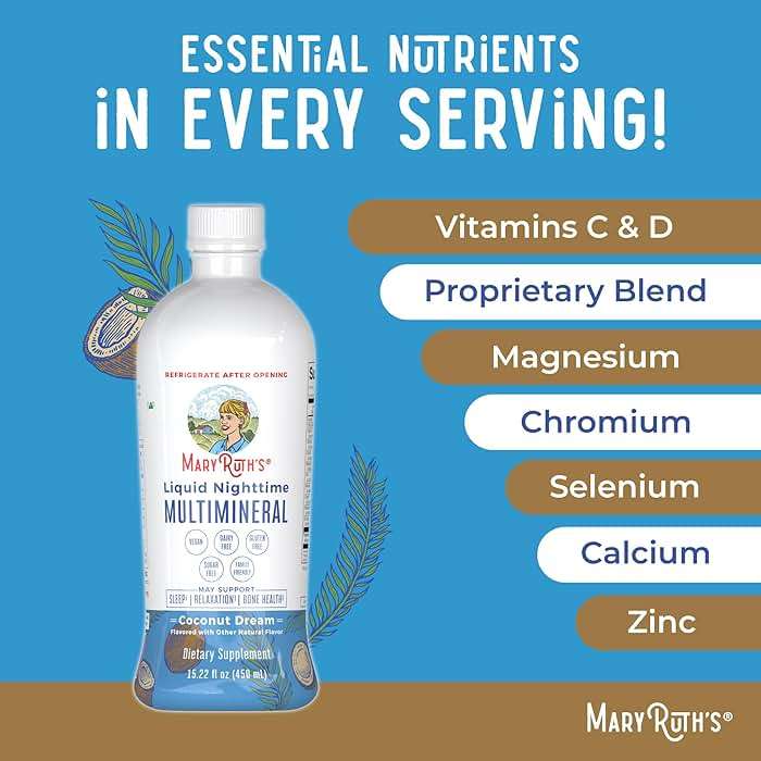 MARYRUTH'S Liquid Morning Multivitamin Raspberry (32oz) & Liquid Nighttime Multimineral Coconut (15.22oz) | Sugar-Free, No Melatonin | Vegan, Non-GMO | Supports Sleep, Beauty, and Overall Health - Image 5