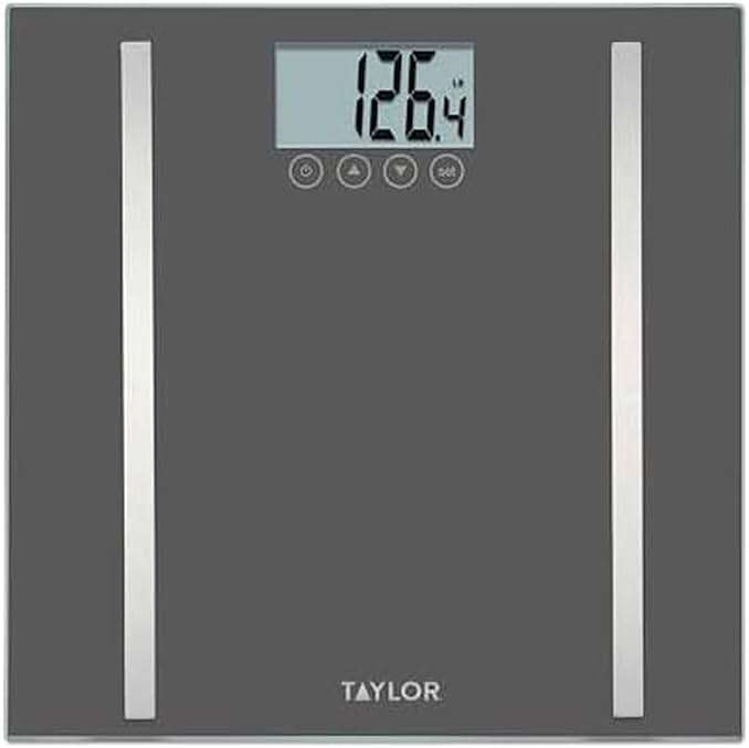 Taylor Digital Body Composition Scale, Bathroom Scale for Body Weight, Measures Body Fat, Body Water & Muscle Mass, 8 User Recognition, Normal & Athlete Modes, 400 lb Capacity, Black - Image 1