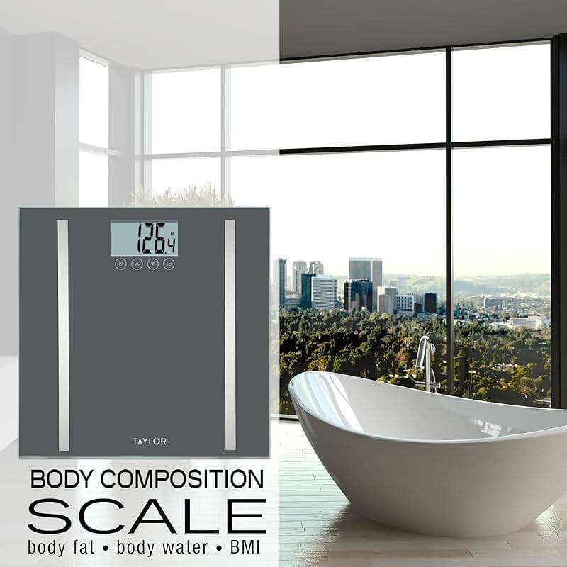 Taylor Digital Body Composition Scale, Bathroom Scale for Body Weight, Measures Body Fat, Body Water & Muscle Mass, 8 User Recognition, Normal & Athlete Modes, 400 lb Capacity, Black - Image 8