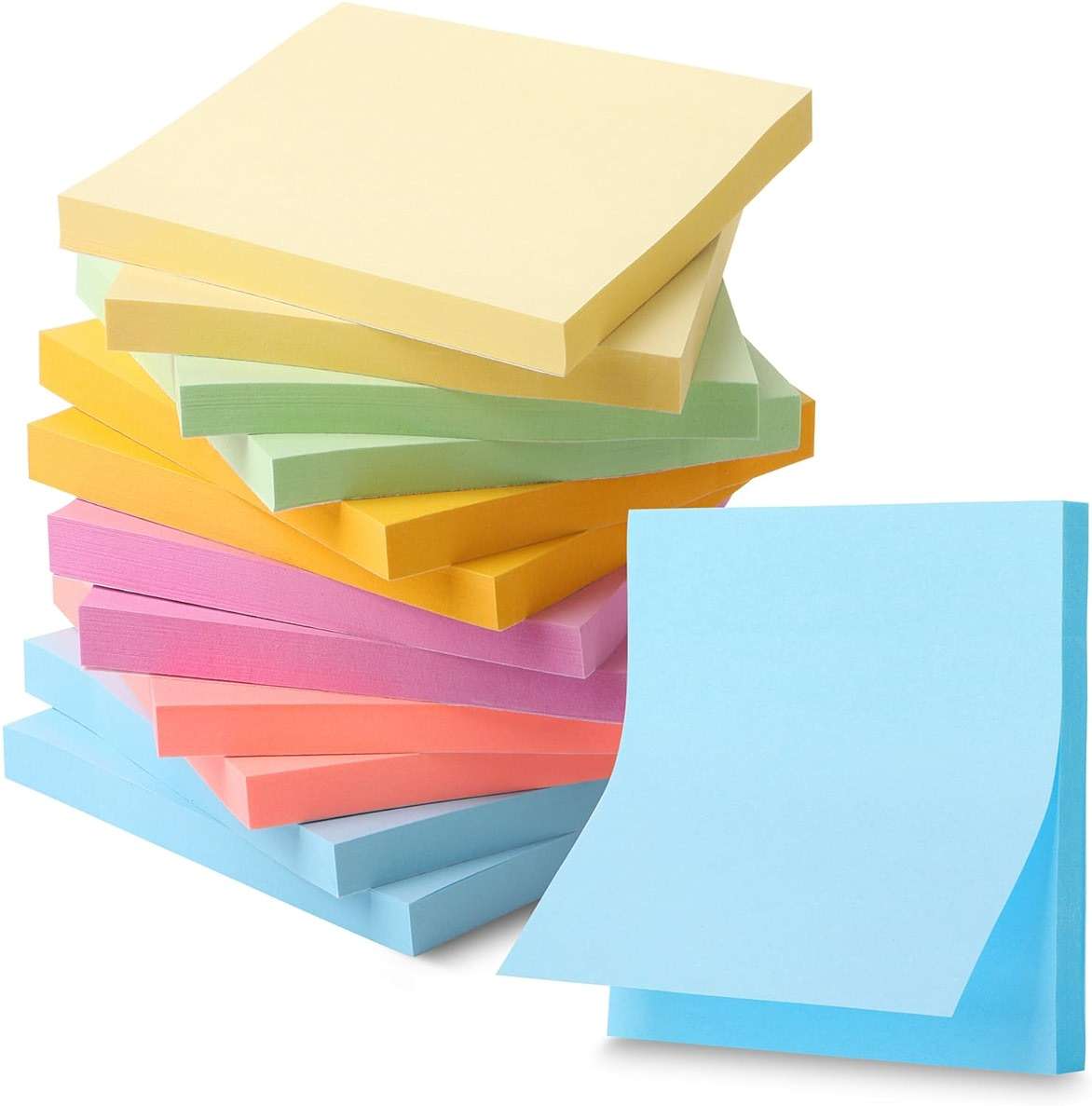 Mr. Pen- Sticky Notes, 3"x3", 12 Pads, 720 Sheets, Pastel Colors, Sticky Notes Bulk, Self-Stick Note Pads, Perfect for Office, School, Home, Study & Organization - Image 1