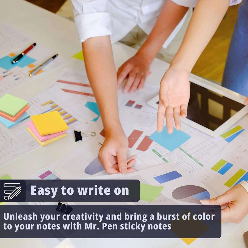 Mr. Pen- Sticky Notes, 3"x3", 12 Pads, 720 Sheets, Pastel Colors, Sticky Notes Bulk, Self-Stick Note Pads, Perfect for Office, School, Home, Study & Organization - Image 5