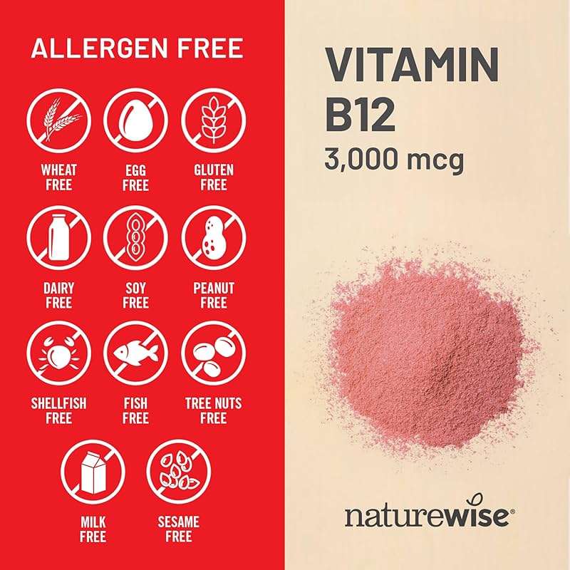 NatureWise Vitamin B12 3000 mcg - Extra Strength - Supplement for Supporting Energy Levels, Mental Clarity, Nervous System Health - Easy-to-Swallow, Soy and Gluten-Free, Non-GMO - 60 Softgels - Image 5