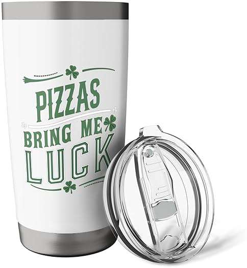 Pizzas Bring Me Luck St Patricks Day Shenanigans Stainless Steel Insulated Tumbler - Image 6