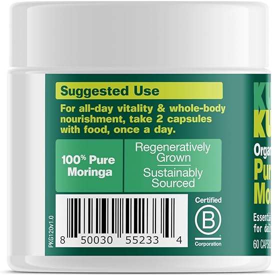 KULI KULI Organic Pure Moringa Capsules, 60 CT - Image 3