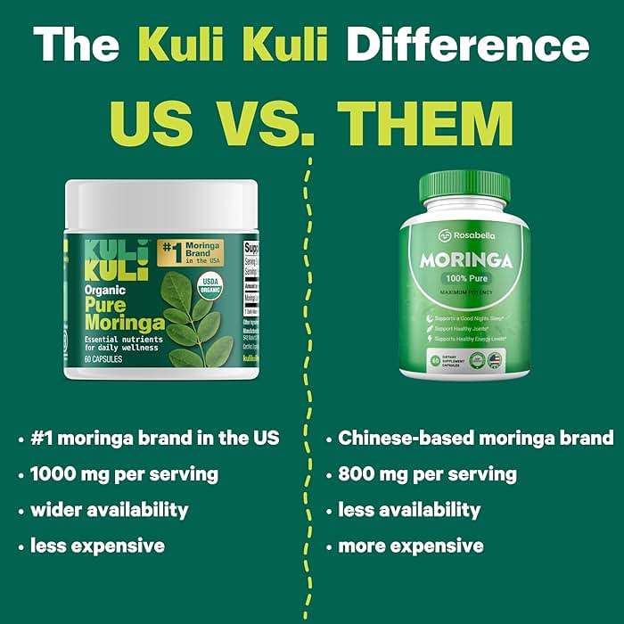 KULI KULI Organic Pure Moringa Capsules, 60 CT - Image 4