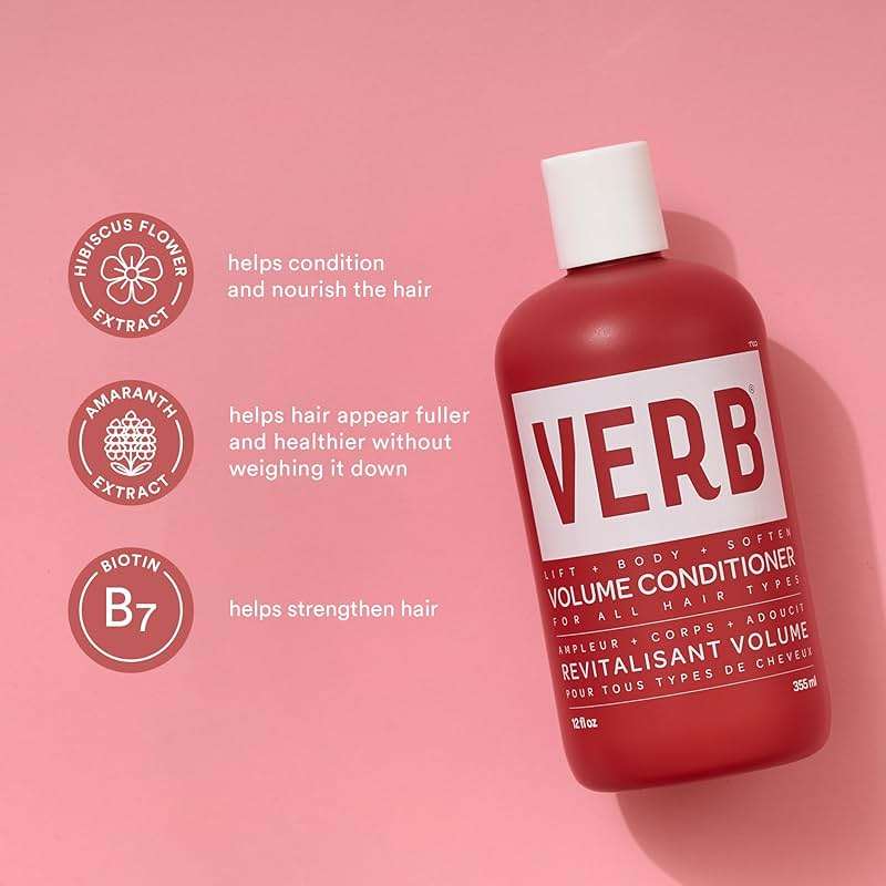 VERB Volume Shampoo & Conditioner Duo- Cleanses, Softens + Lifts Flat Hair - Image 4