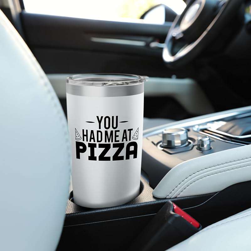 Pizza Lover Funny - You Had Me At Pizza Stainless Steel Insulated Tumbler - Image 2