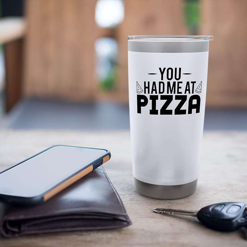 Pizza Lover Funny - You Had Me At Pizza Stainless Steel Insulated Tumbler - Image 7