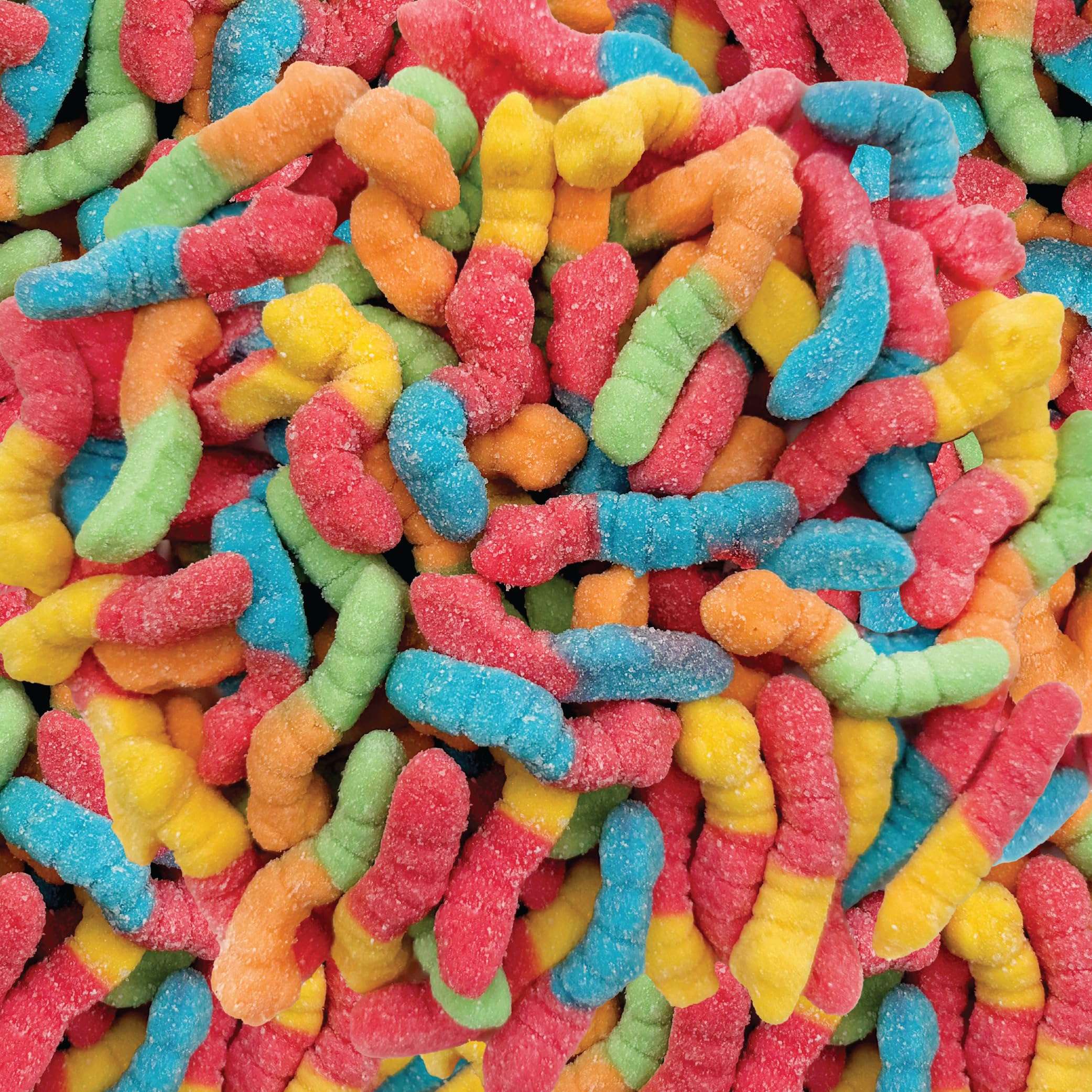 Neon Sour Gummy Worms, Gummy Candy, 2 Lb Bag | Assorted Fruit Flavors, Movie Night Snack, Candy for Goodie Bags - Image 1