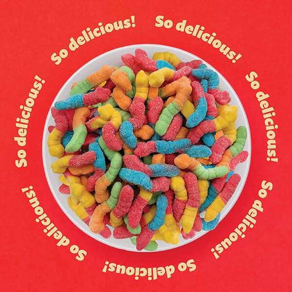Neon Sour Gummy Worms, Gummy Candy, 2 Lb Bag | Assorted Fruit Flavors, Movie Night Snack, Candy for Goodie Bags - Image 4