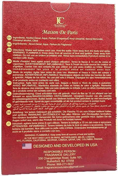 Maison de Paris Barakkat Rouge 540 for Women - 3.4 oz Extrait De Parfum Spray - Image 5