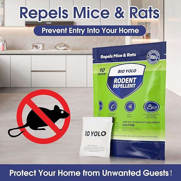 BIO YOLO Rodent Repellent Pouches – Peppermint Oil, Plant-Powered – Repels Mice, Rats & Squirrels, Mouse Repellent– Protects Indoor, Car, RV, Boat, Garage & Cabin – 10 Pouches - Image 2