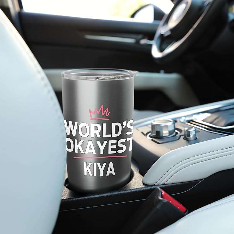 World's Okayest KIYA Funny Personalized Custom KIYA Stainless Steel Insulated Tumbler - Image 2