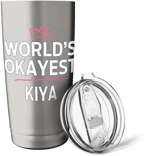 World's Okayest KIYA Funny Personalized Custom KIYA Stainless Steel Insulated Tumbler - Image 6