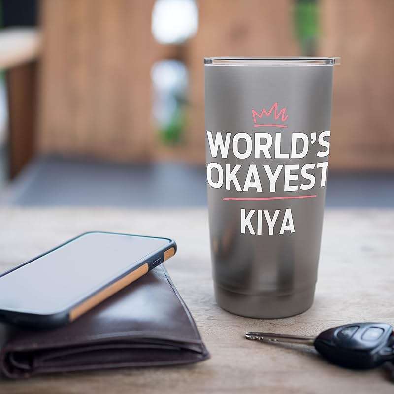 World's Okayest KIYA Funny Personalized Custom KIYA Stainless Steel Insulated Tumbler - Image 7