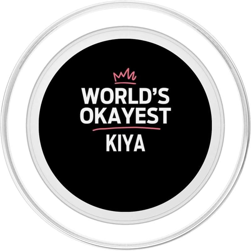 World's Okayest KIYA Funny Personalized Custom KIYA PopSockets PopGrip for MagSafe - Image 2