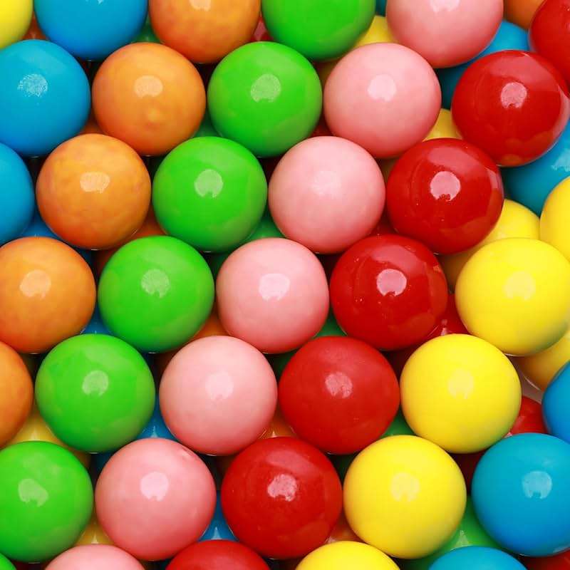 Gumballs for Kids- 1 Inch Large Double Bubble Gumballs - Baseball Chewing Gum Assorted Fruit Flavored Bubble Gum for Gumball Machine - Sweet Gum Balls in Bulk 3.5 OZ - Image 1
