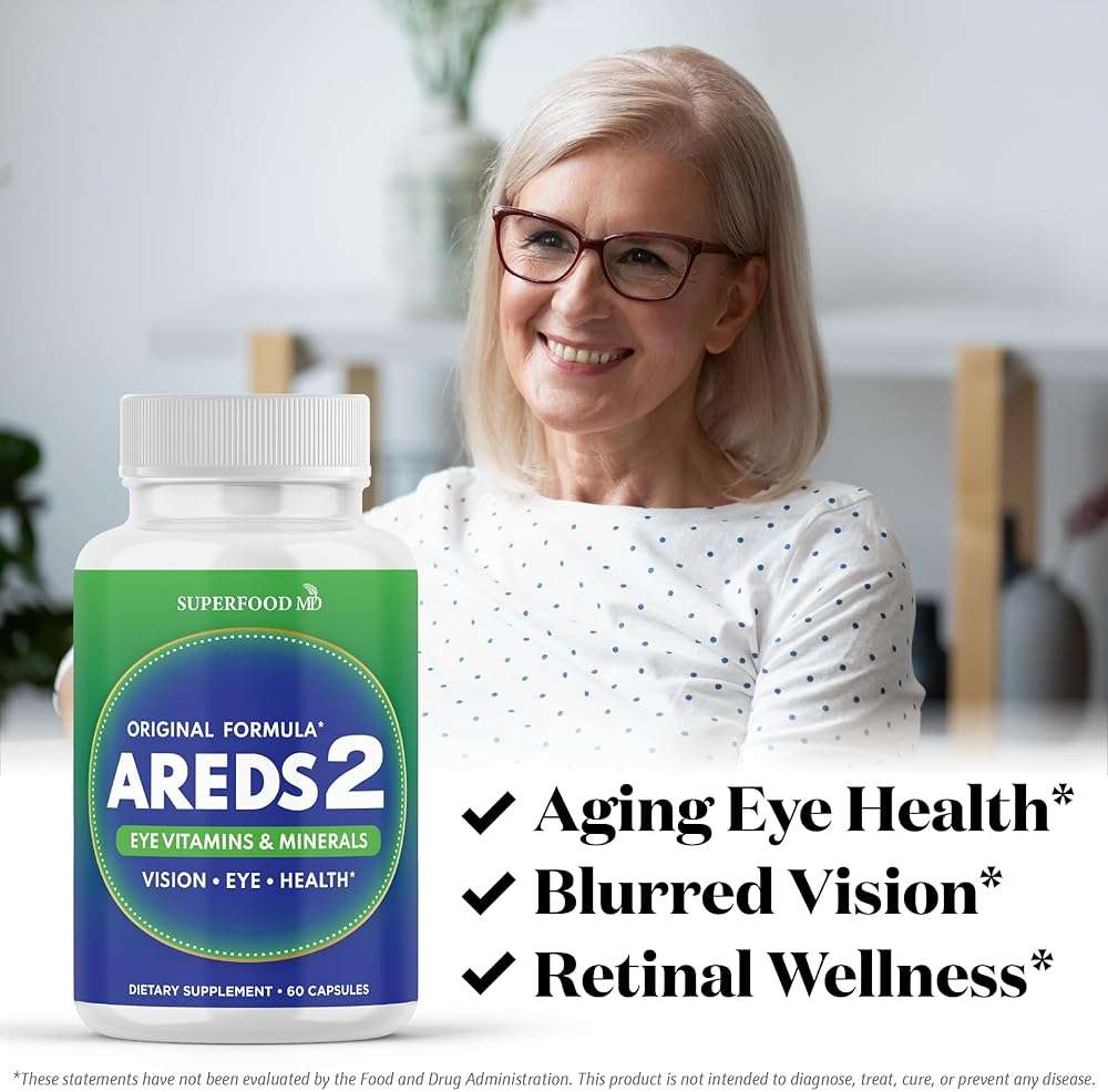AREDS 2 Eye Vitamin & Mineral Supplement, Contains Lutein, Vitamin C, Zeaxanthin, Zinc & Vitamin E, with Added Copper - 60 Count - Image 2