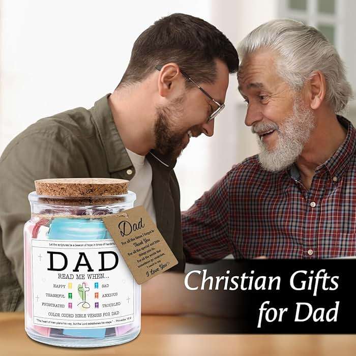 NewEleven Fathers Day Gift For Dad From Daughter, Son - Bible Verse Jar For Father, Inspirational Scripture Jar With 92 Bible Verses, Decorative Christian Gift For New Dad - Image 7