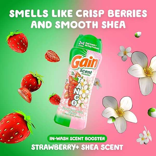 Gain Tango 2-in-1 Laundry Scent Booster Beads, Strawberry and Shea Scent, 21.1 oz, Laundry Beads with Dual Scents Plus All Day Freshness - Image 4